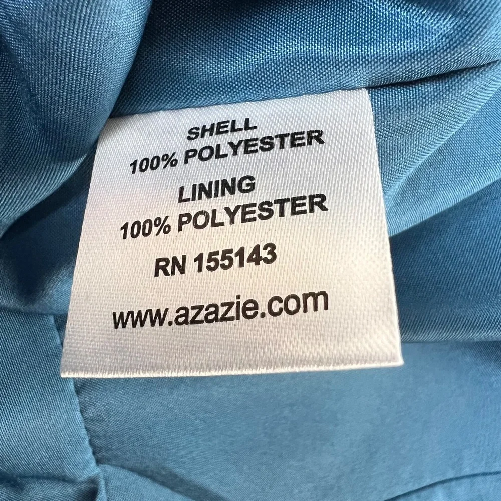 NWT - AZAZIE Raychelle Sz A18 Ink Blue Chiffon Bridesmaid Dress - Picture 14 of 15